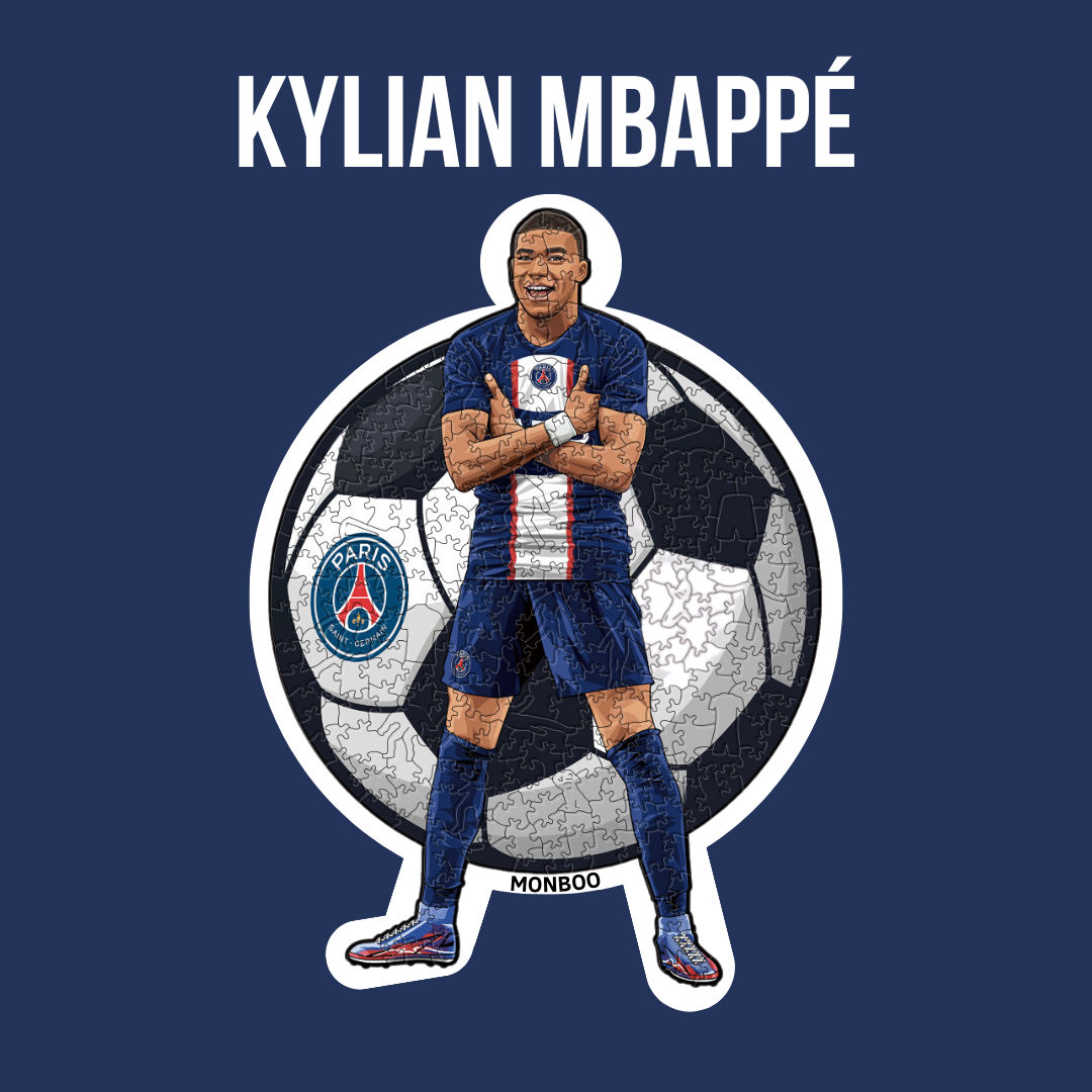 IconWood - puzzel van Kylian Mbappe