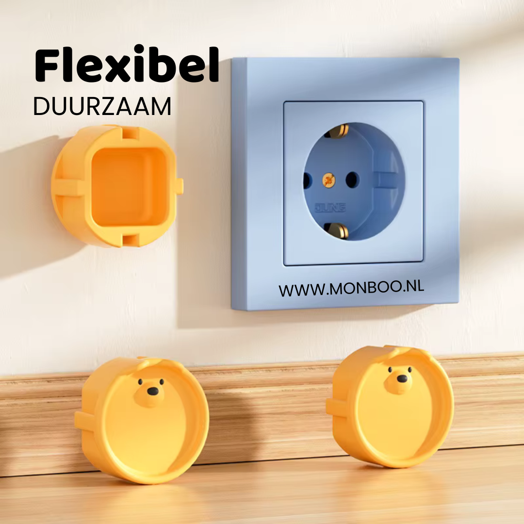 SafeBear™ – 6 stuks - Schattige Stopcontact kinderbeveiliging