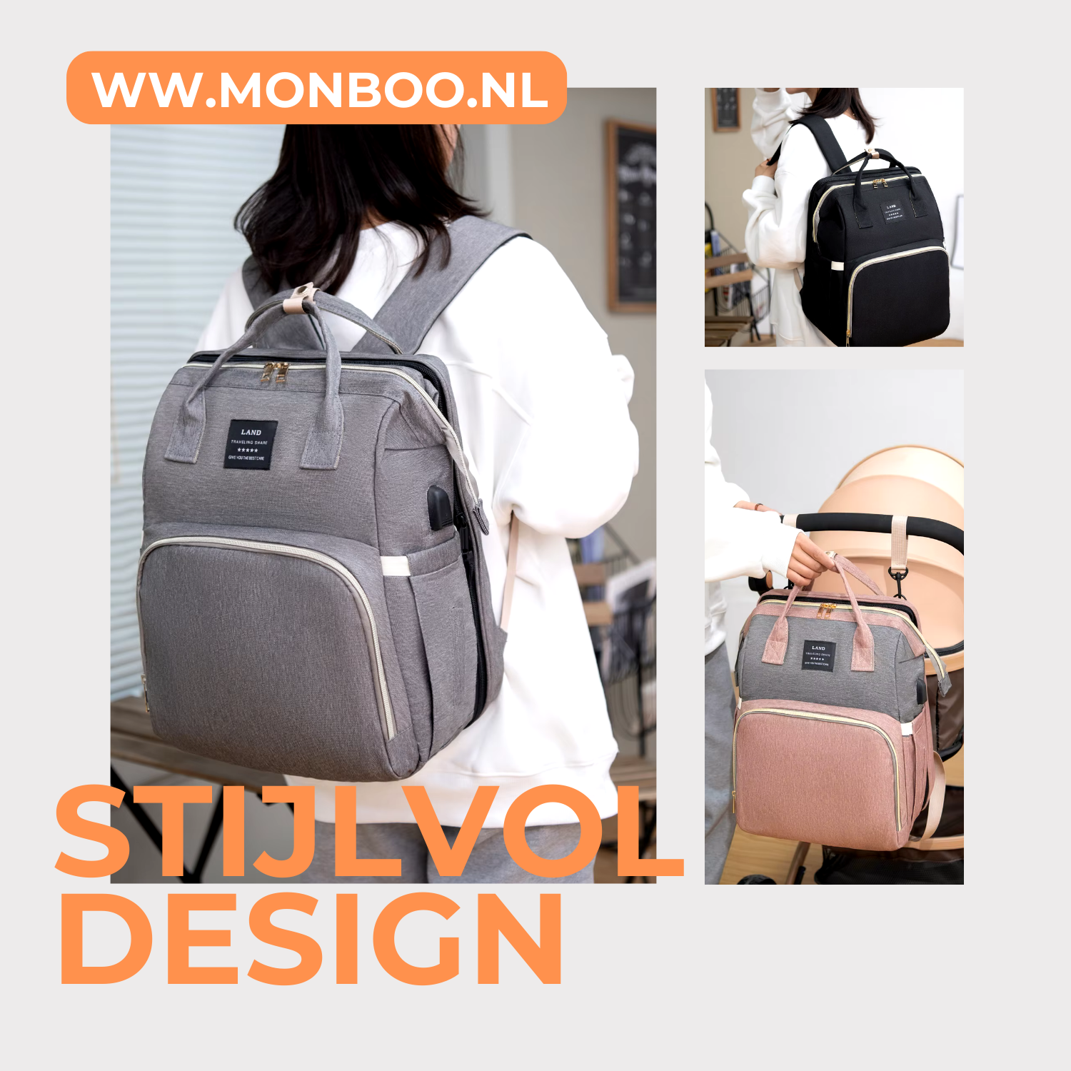 CarryAll Comfort™ - Ultieme Rugzak 3-in-1 Luiertas