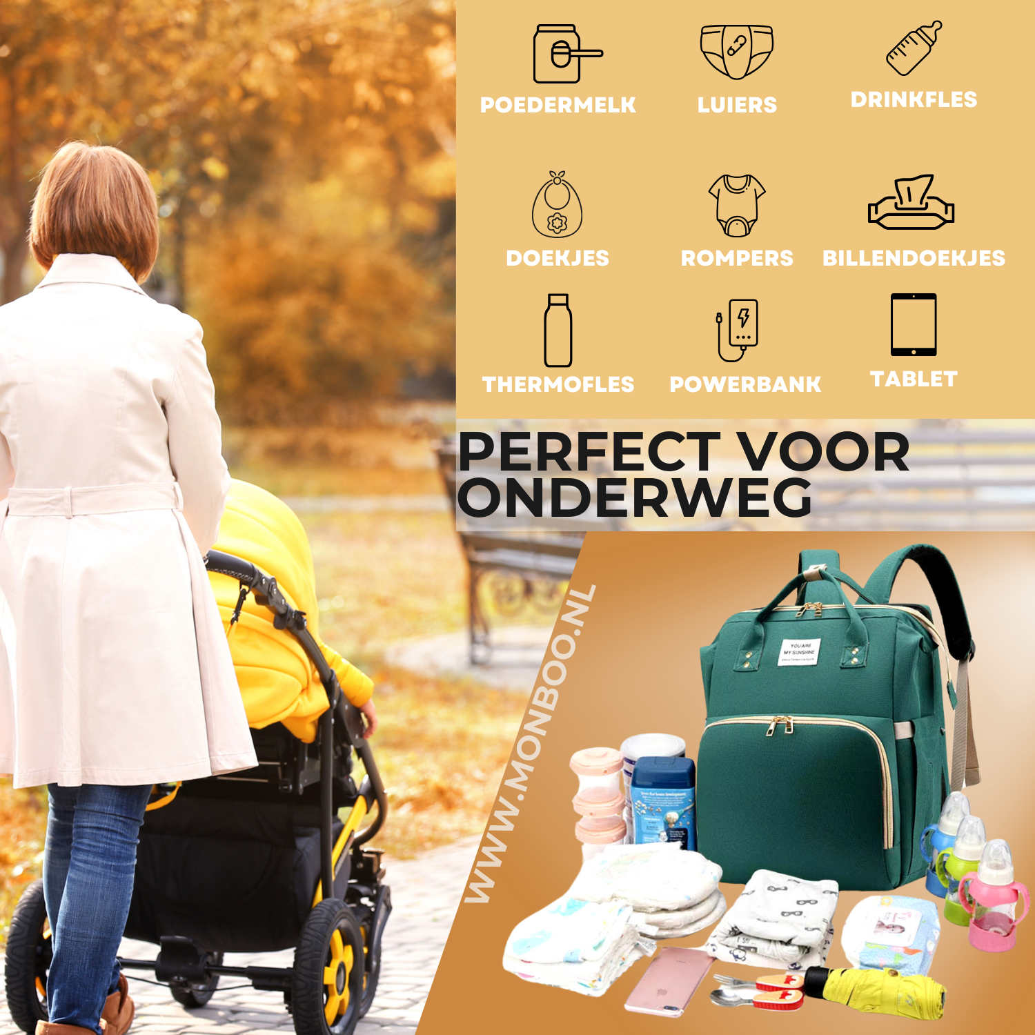 CarryAll Comfort™ - Ultieme Rugzak 3-in-1 Luiertas