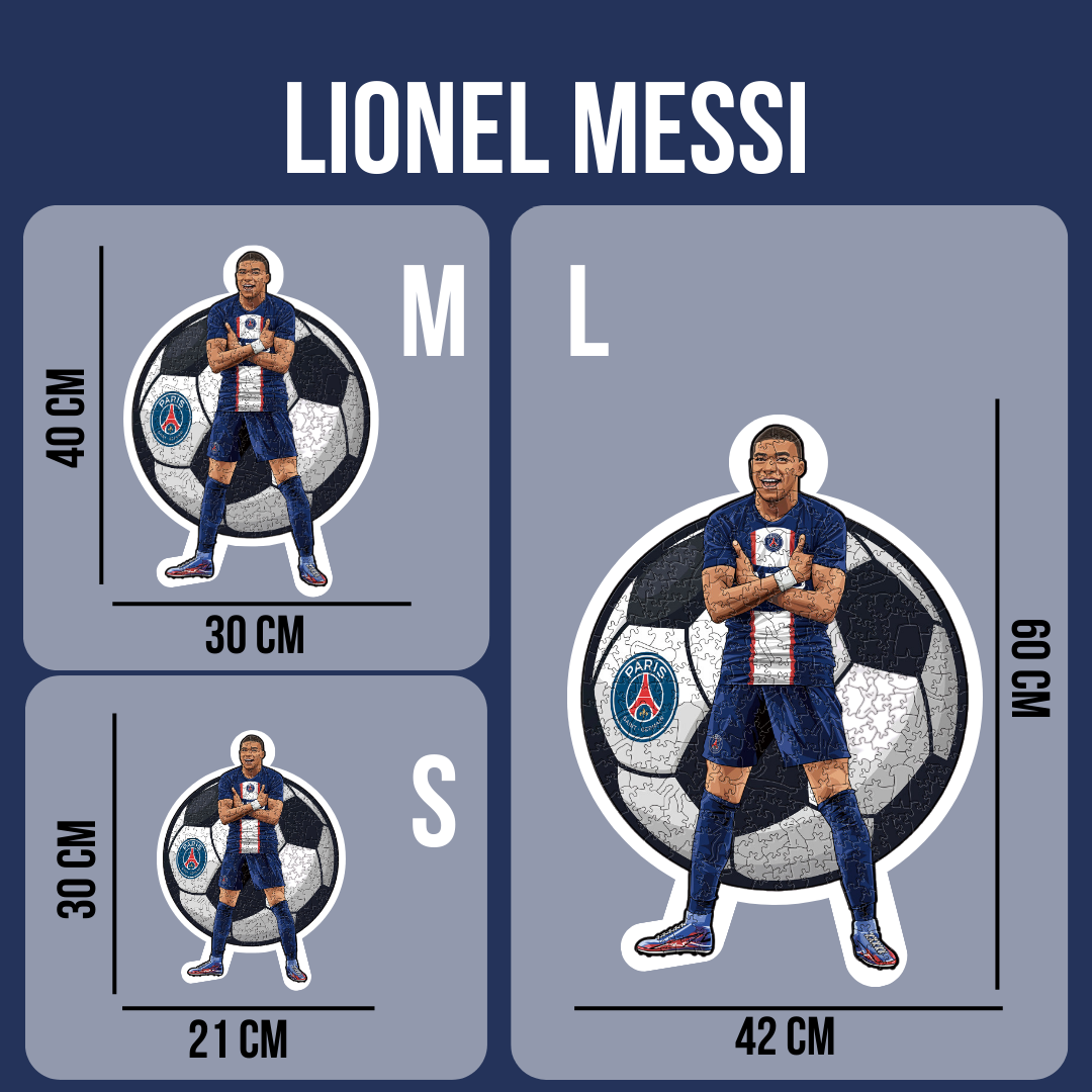 verschillende maten van puzzel Mbappe