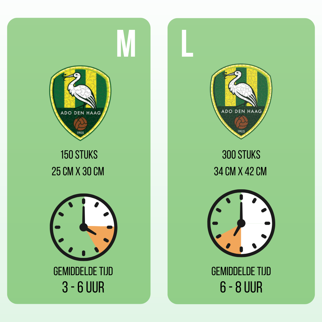 tijdsduur en moeilijkheidsgraad van IconWood ADO Den Haag Puzzel